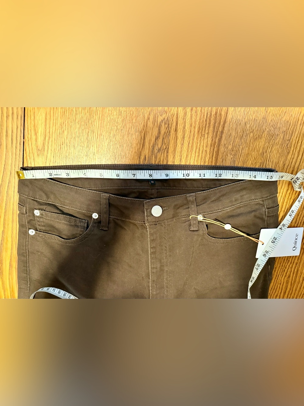 Quince Brown Wide-Leg Stretch Jeans - Picture 5 of 5